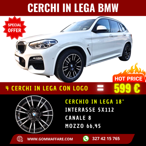 Bmw - OFFERTA treno cerchi in lega BMW 8JX18 5X112 66.95