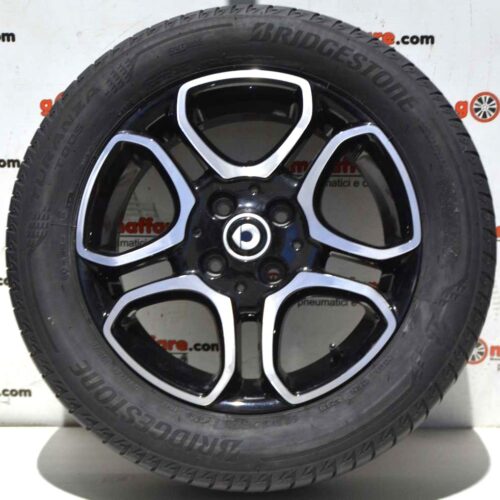 Smart - kit Completo (cerchi+pneumatici) Smart ForTwo ForFour  165/65 r15 185/60 r15 Nero Diamantato