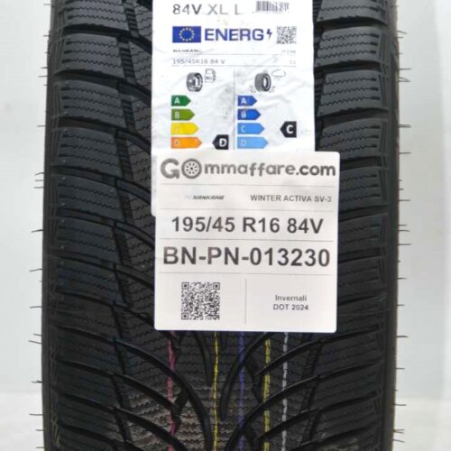 Nankang - WINTER ACTIVA SV-3 Invernali 195/45 R16 84V